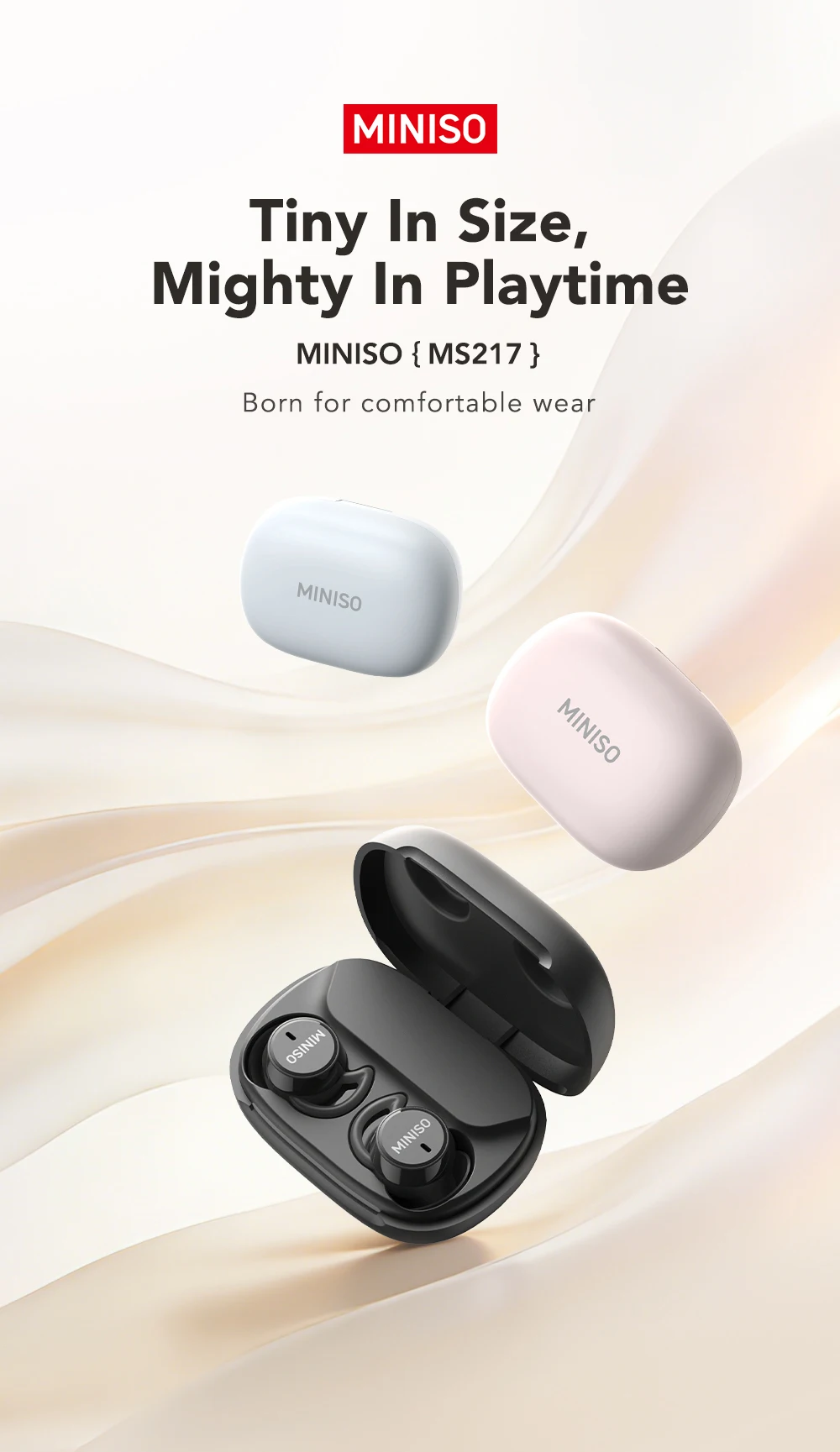 MINISO MS217 Sleep Aid Headphones Bluetooth Earphone AI Translation Earbuds in-Ear Wireless Headphones Sleep Friendly