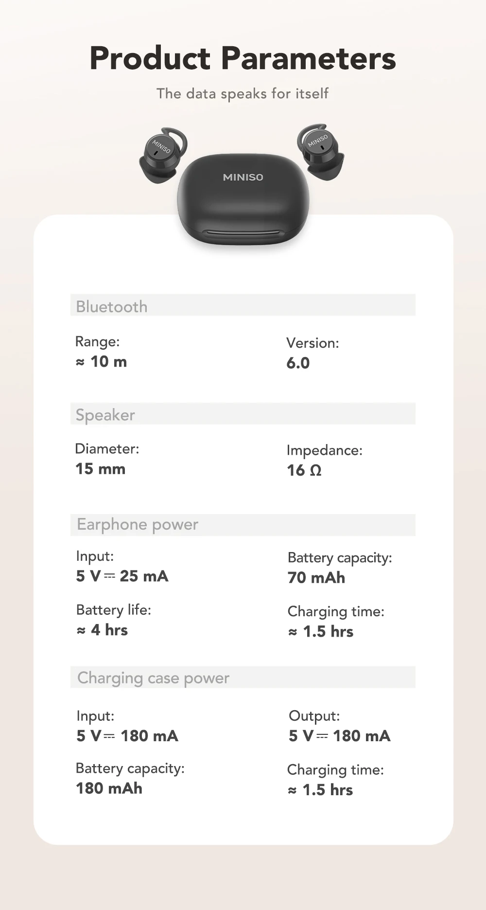 MINISO MS217 Sleep Aid Headphones Bluetooth Earphone AI Translation Earbuds in-Ear Wireless Headphones Sleep Friendly