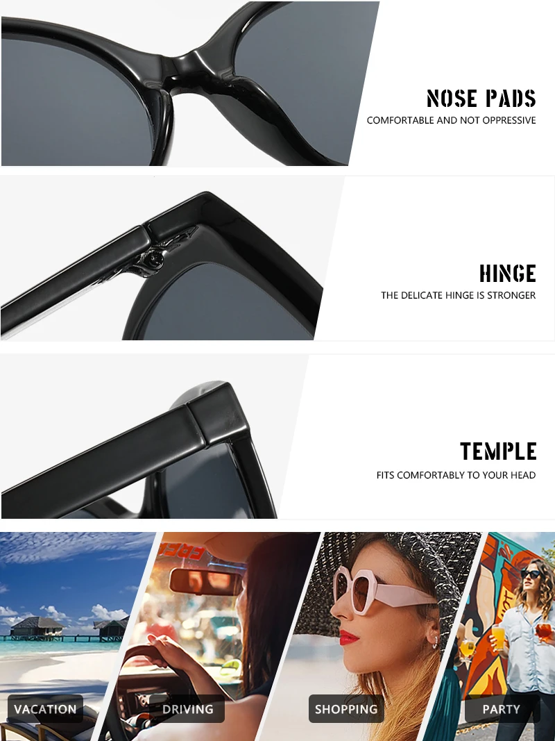 Cat Eye Sunglasses Sunglasses Outdoor Driving Sunshade Decoration Oversize Frame Glasses UV Protection