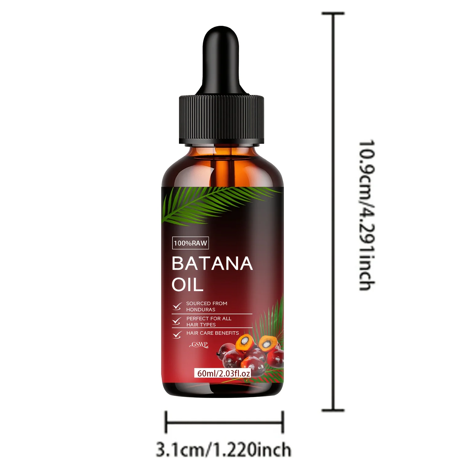 GSWP Batana Oil Hair Oil, Deep Moisturizing, Making It Soft and Shin, Deep Conditioning & Strengthening, Repairing Hair.60/120ml