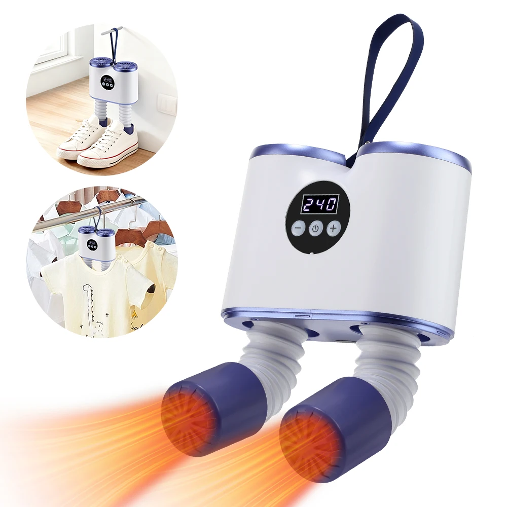 Portable Shoe Dryer with Fan Heater Intelligent Quick-Drying Ski Boot Dryer with Timer Boot Dryer for Work Boots Sneakers Socks