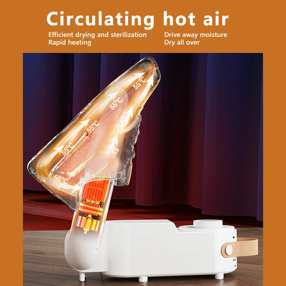 Portable Shoe Dryer with Fan Heater Intelligent Quick-Drying Ski Boot Dryer with Timer Boot Dryer for Work Boots Sneakers Socks