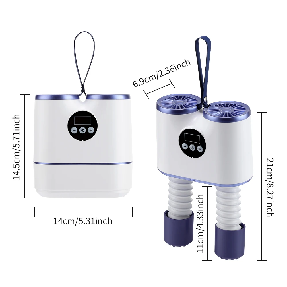 Portable Shoe Dryer with Fan Heater Intelligent Quick-Drying Ski Boot Dryer with Timer Boot Dryer for Work Boots Sneakers Socks