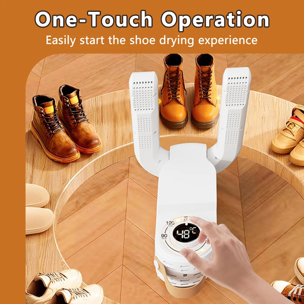 Portable Shoe Dryer with Fan Heater Intelligent Quick-Drying Ski Boot Dryer with Timer Boot Dryer for Work Boots Sneakers Socks