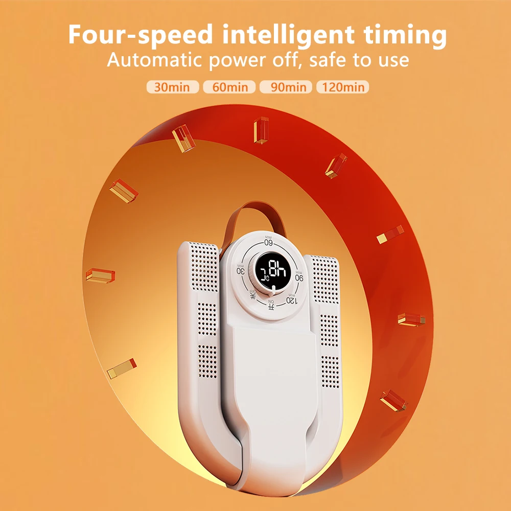 Portable Shoe Dryer with Fan Heater Intelligent Quick-Drying Ski Boot Dryer with Timer Boot Dryer for Work Boots Sneakers Socks