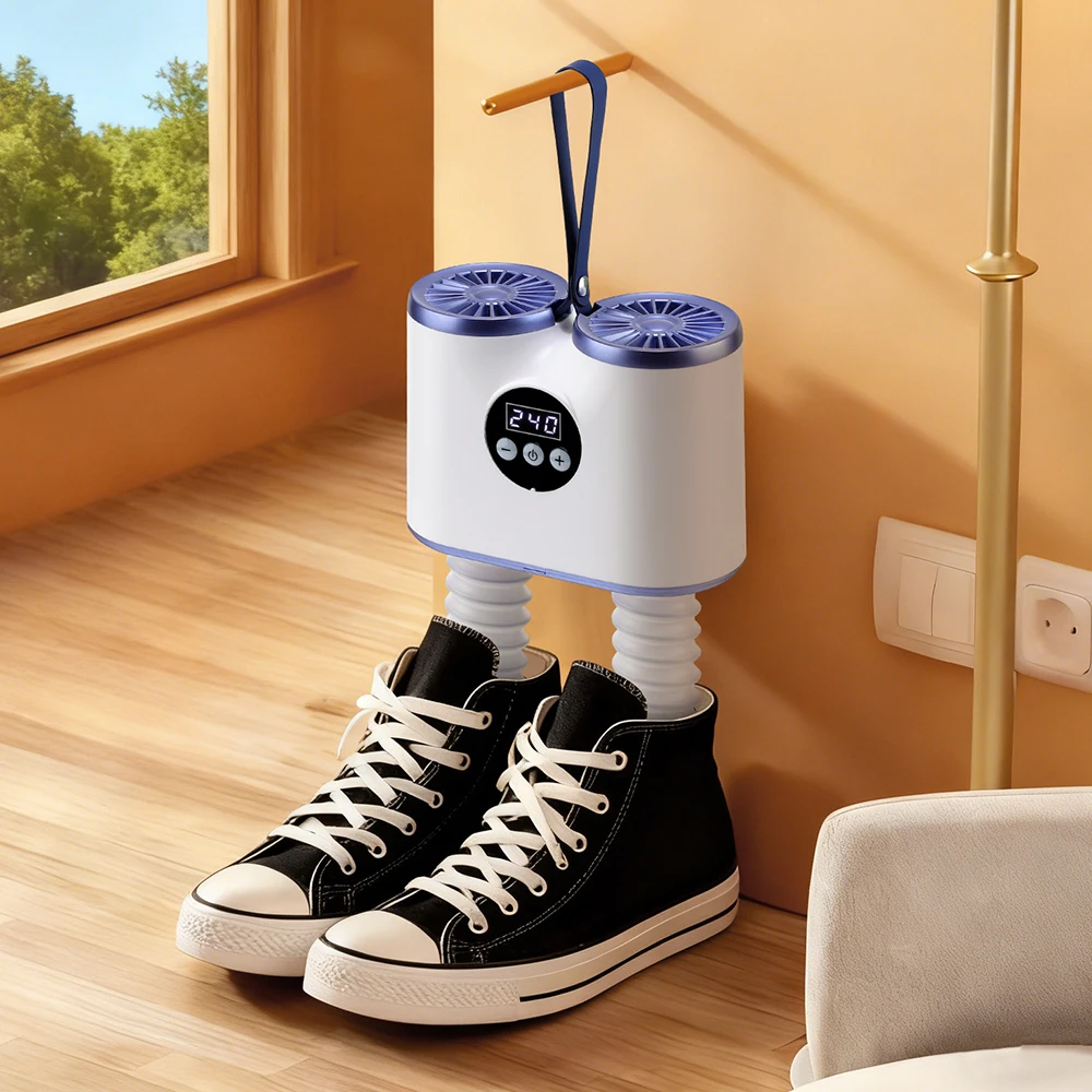 Portable Shoe Dryer with Fan Heater Intelligent Quick-Drying Ski Boot Dryer with Timer Boot Dryer for Work Boots Sneakers Socks
