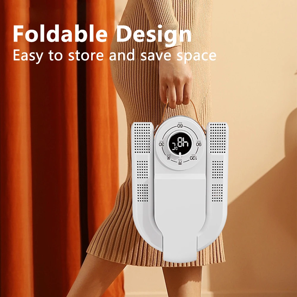 Portable Shoe Dryer with Fan Heater Intelligent Quick-Drying Ski Boot Dryer with Timer Boot Dryer for Work Boots Sneakers Socks
