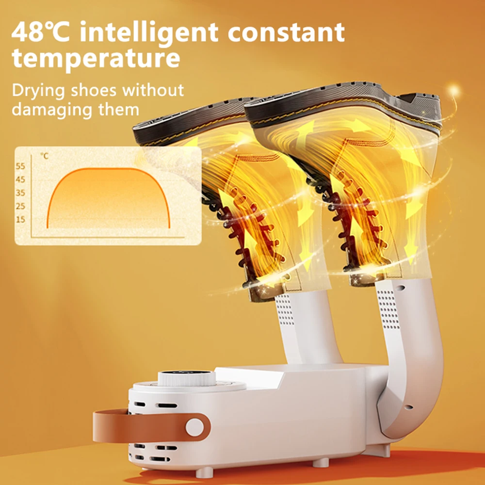 Portable Shoe Dryer with Fan Heater Intelligent Quick-Drying Ski Boot Dryer with Timer Boot Dryer for Work Boots Sneakers Socks