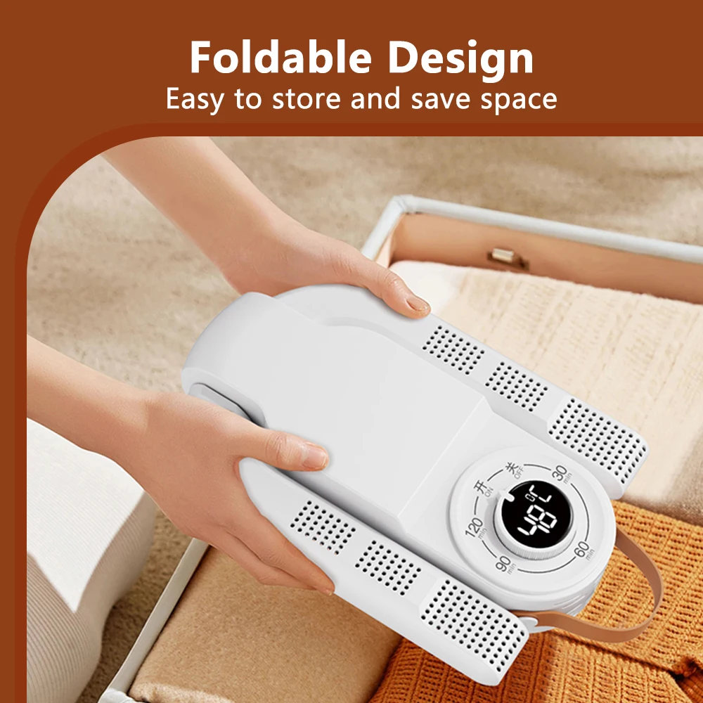 Portable Shoe Dryer with Fan Heater Intelligent Quick-Drying Ski Boot Dryer with Timer Boot Dryer for Work Boots Sneakers Socks