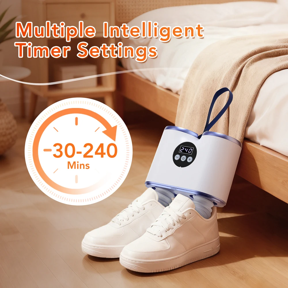 Portable Shoe Dryer with Fan Heater Intelligent Quick-Drying Ski Boot Dryer with Timer Boot Dryer for Work Boots Sneakers Socks