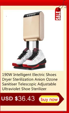 190W Intelligent Electric Shoes Dryer Sterilization Anion Ozone Sanitiser Telescopic Adjustable Ultraviolet Shoe Sterilizer