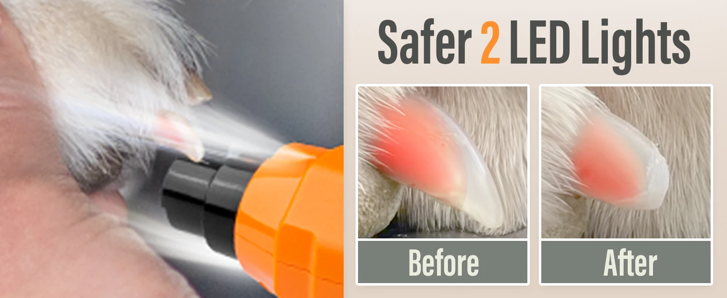 6-Speed Dog Nail Grinder Enhanced Pet Nail Grinder Super Quiet Rechargeable Electric Dog Nail Trimmer Painless Paws Grooming