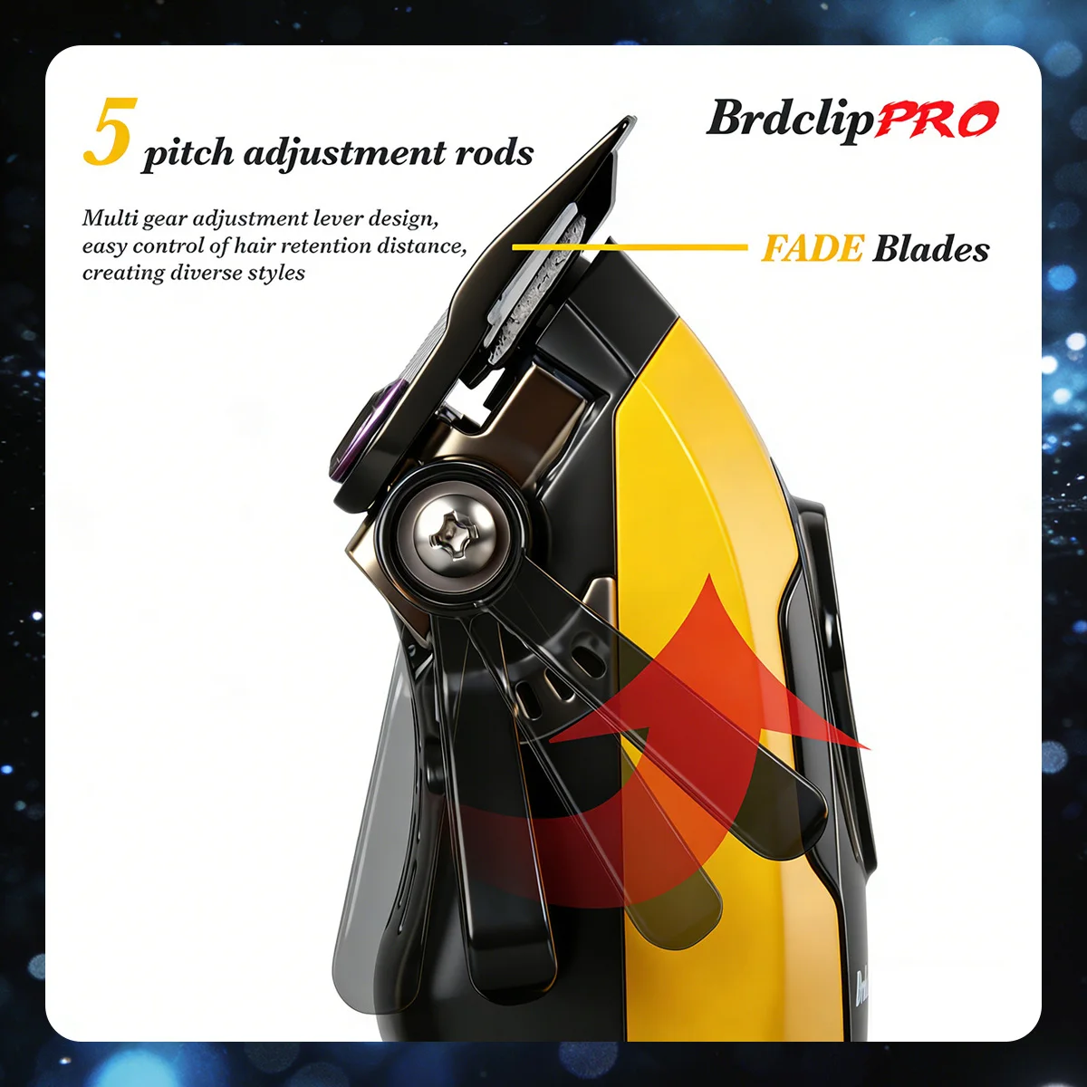 BRDCLIP Professional 7500RPM Barber Hair Clipper Set DLC Blade Base Charger 2-Speed Hair Trimmer Salon Use for Men Shaver