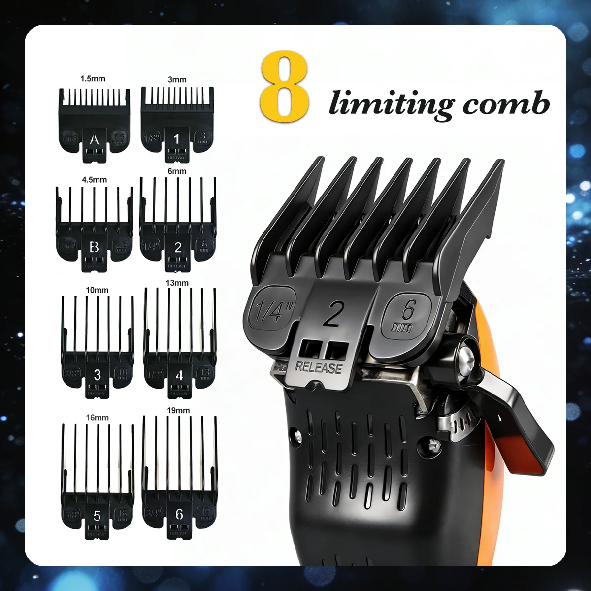 BRDCLIP Professional 7500RPM Barber Hair Clipper Set DLC Blade Base Charger 2-Speed Hair Trimmer Salon Use for Men Shaver