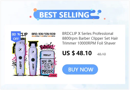 BRDCLIP Professional 7500RPM Barber Hair Clipper Set DLC Blade Base Charger 2-Speed Hair Trimmer Salon Use for Men Shaver
