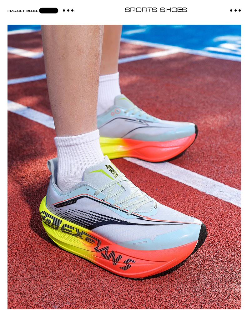 Running Shoes Men Marathon Speciality Sports Carbon Board Breathable Lightweight Women's Comfortable Athletic Nonskid Sneakers