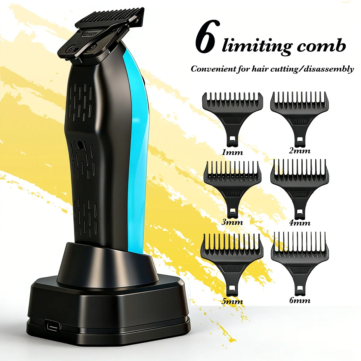 BRDCLIP Professional Hair Clippers Rechargeable Hair Trimmer Charging Base Haircut Machine DLC Blade Clippers For man BRD-619