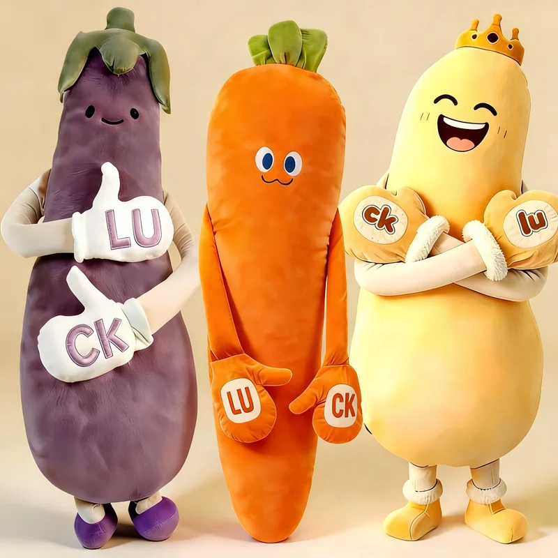 1Pc 90cm Lovely Eggplant Mango Carrot Plush Pillow Dolls Sleeping Pillow Cushion Appease Toys Accompany Gift