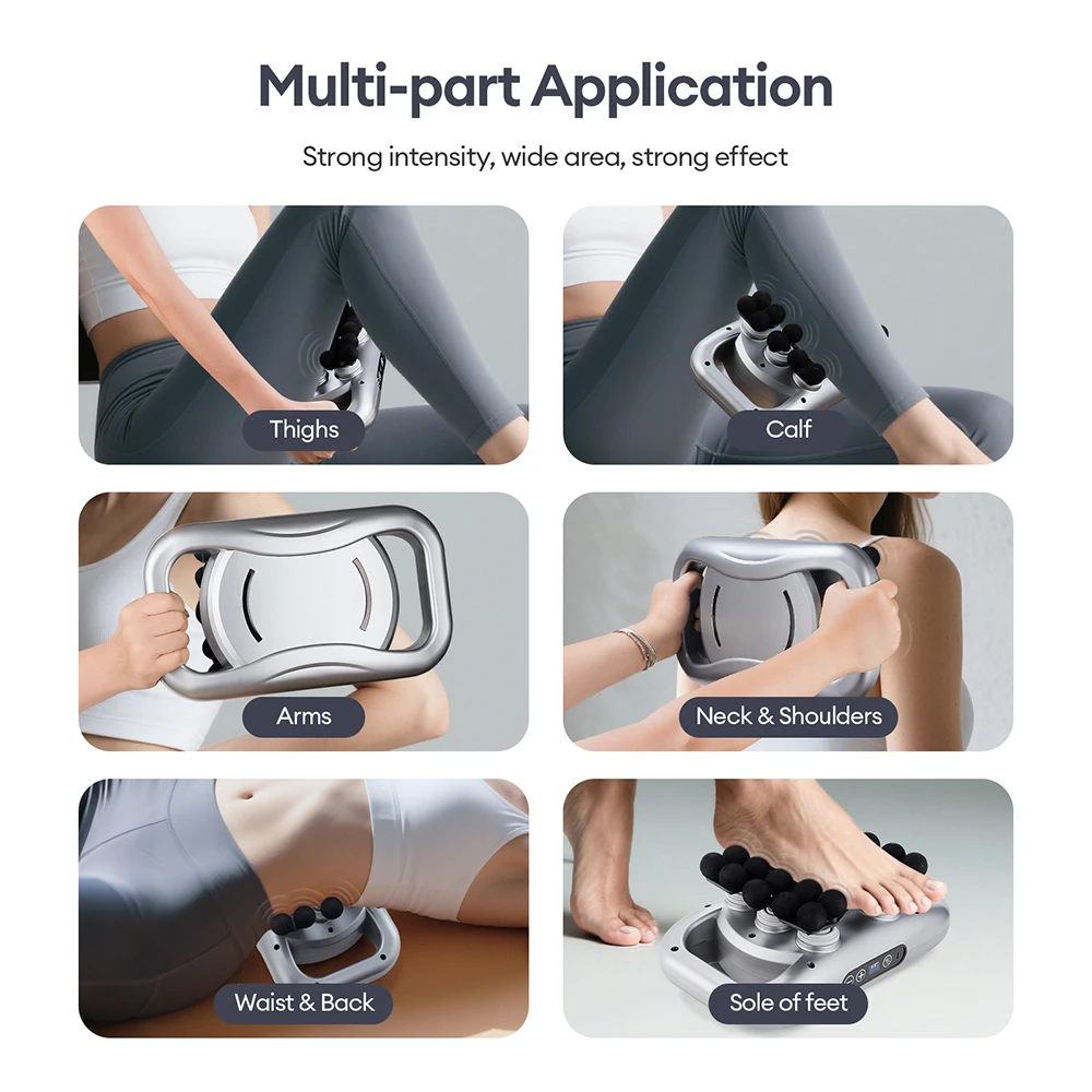 42 Heads Fascia Gun Wireless Vibration Body Massage Gun 9 Speed Red Light Deep Tissue Muscle Relax Massager for Gym Office Home