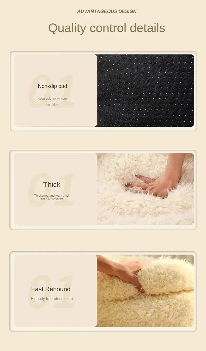 Bed Cats for Winter Warm Houses and Habitats House Accessories Kitten Cushions Beds Dog Puppy Accessory Pet Supplies Mat Goods