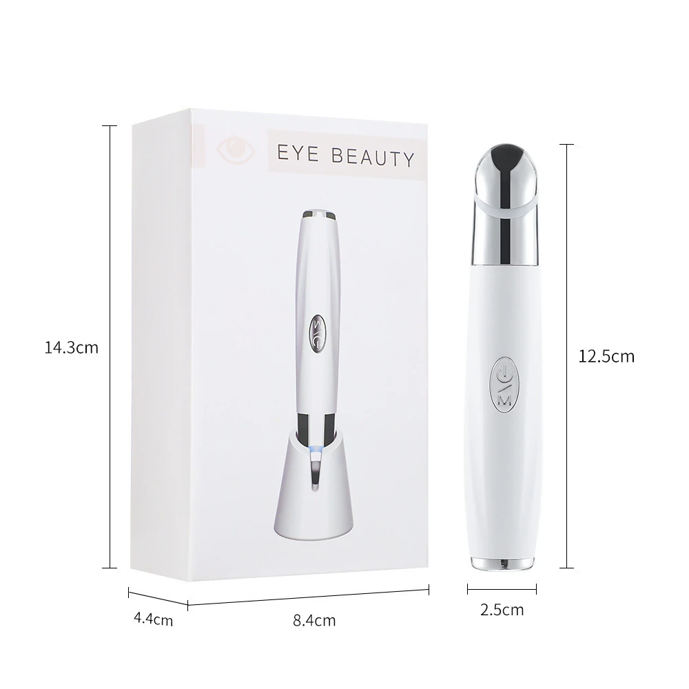 Eye Care Beauty Device Facial Massager 3 in 1 LED Photon Light Wand for Relax Eye Dark Circles Eye Bags Puffiness Skincare Tool