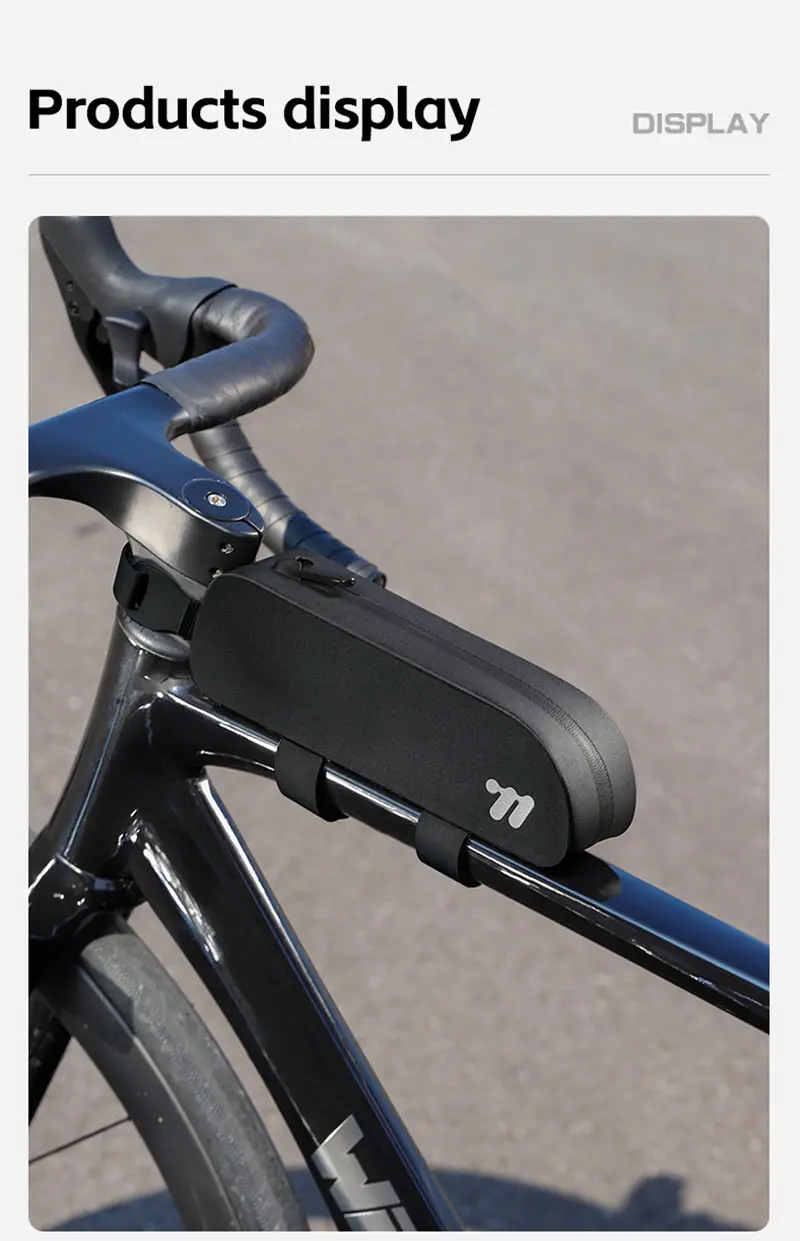 WEST BIKING Bike Top Tube Bag TPU Cycling Front Bag With Screws or Straps Waterproof MTB Road Bike Storage Bag Accessories
