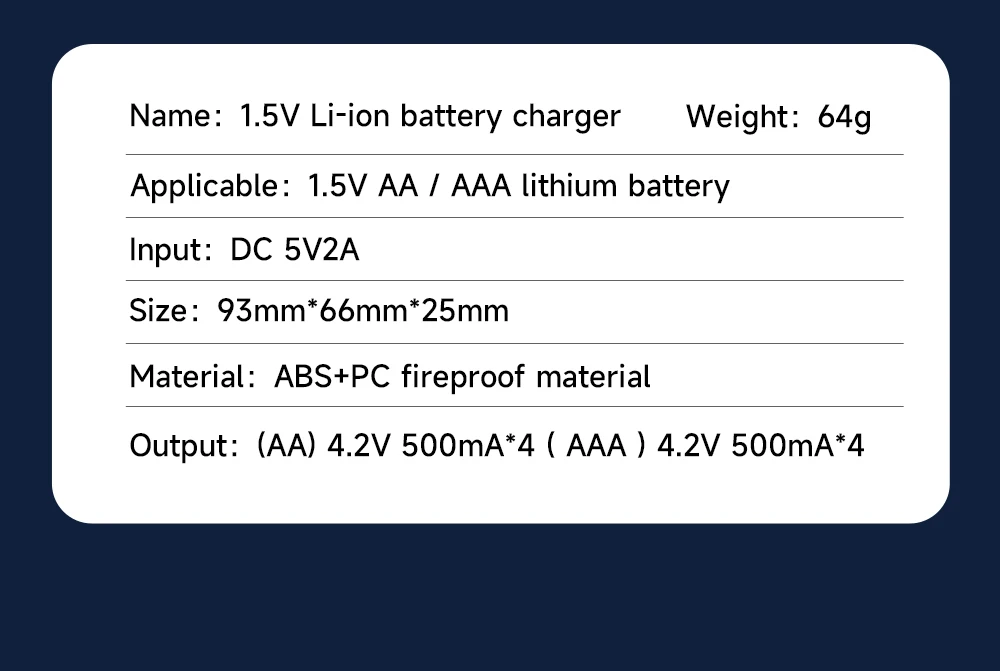 PALO 1.5V AA Lithium Rechargeable Battery 3400mWh Long-Lasting Black Li-ion 2A Batteries for High-Performance Devices
