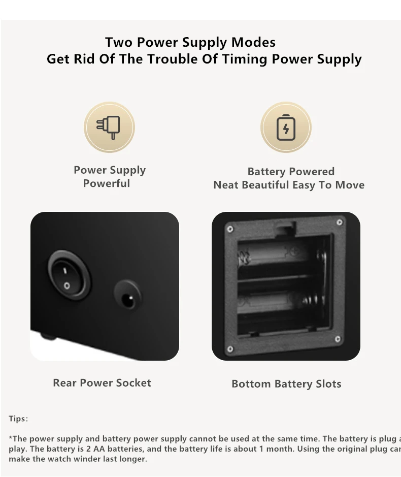 Embers Luxry Wooden Watch Box Single Winder with Glass Storage Automatic Watch Case Battery Powered Shaker Mabuchi Motor