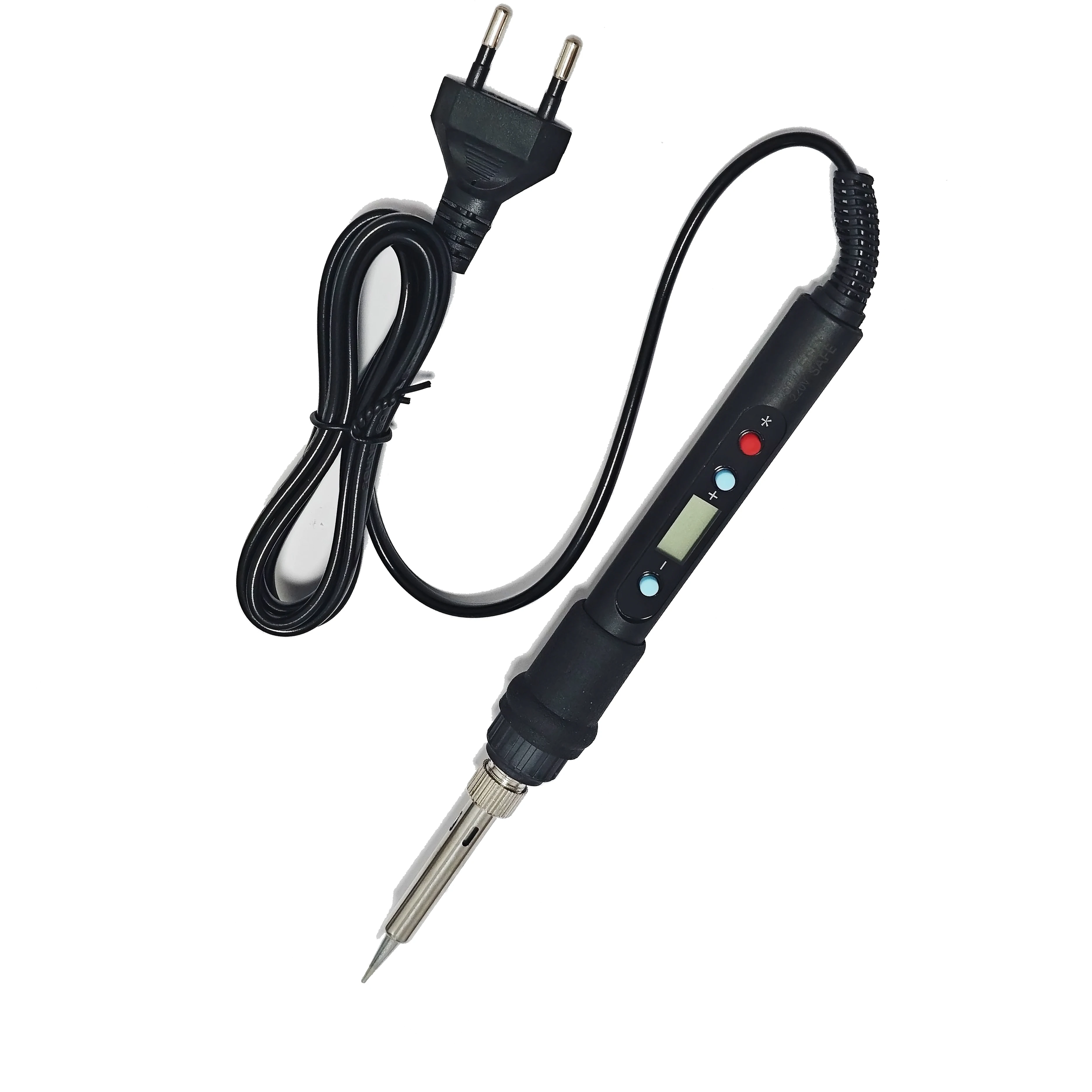 80W Soldering iron kit adjustable temperature LCD solder welding tools Ceramic heater soldering tips Tweezers soldering wire