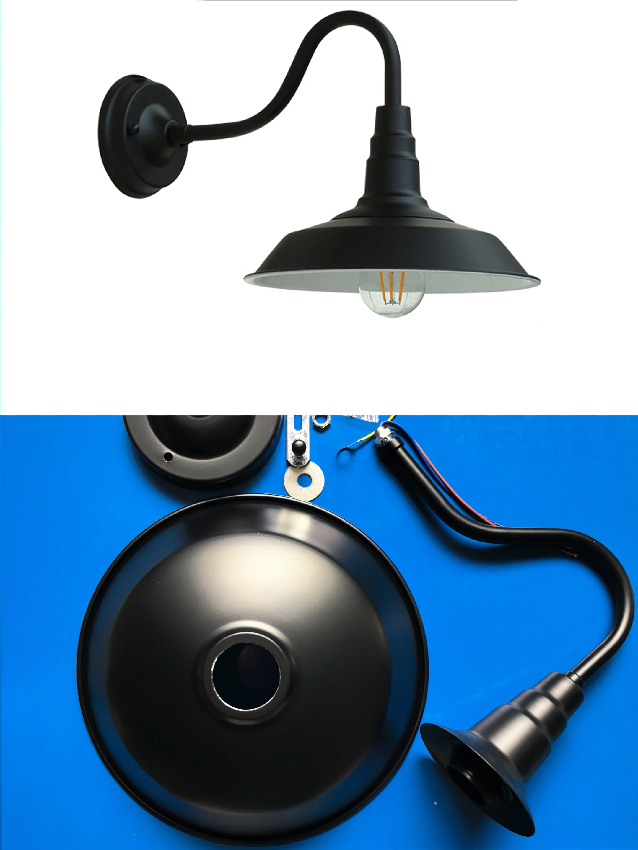 Retro Waterproof LED Wall Lamp Outdoor Courtyard Villa Garden Balcony Corridor Entrance Door E27 Decorative Lighting Fixture