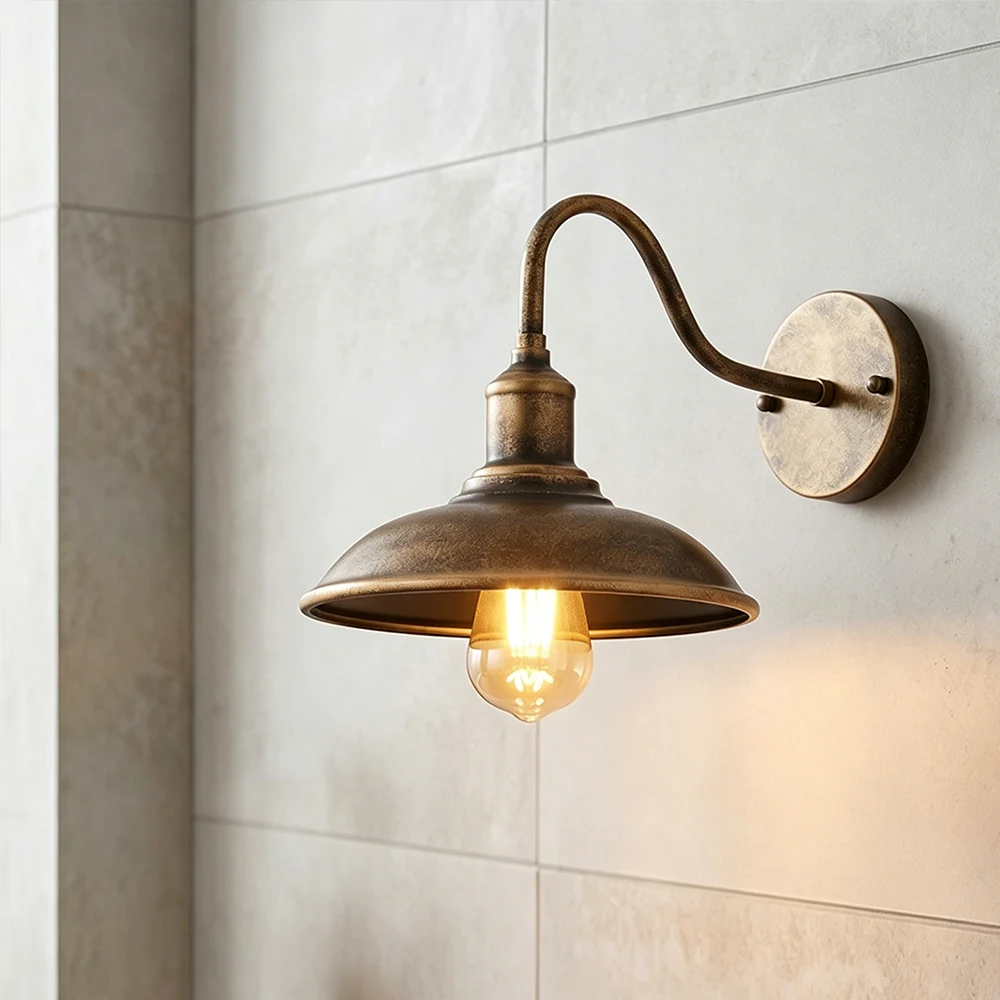 Retro Waterproof LED Wall Lamp Outdoor Courtyard Villa Garden Balcony Corridor Entrance Door E27 Decorative Lighting Fixture
