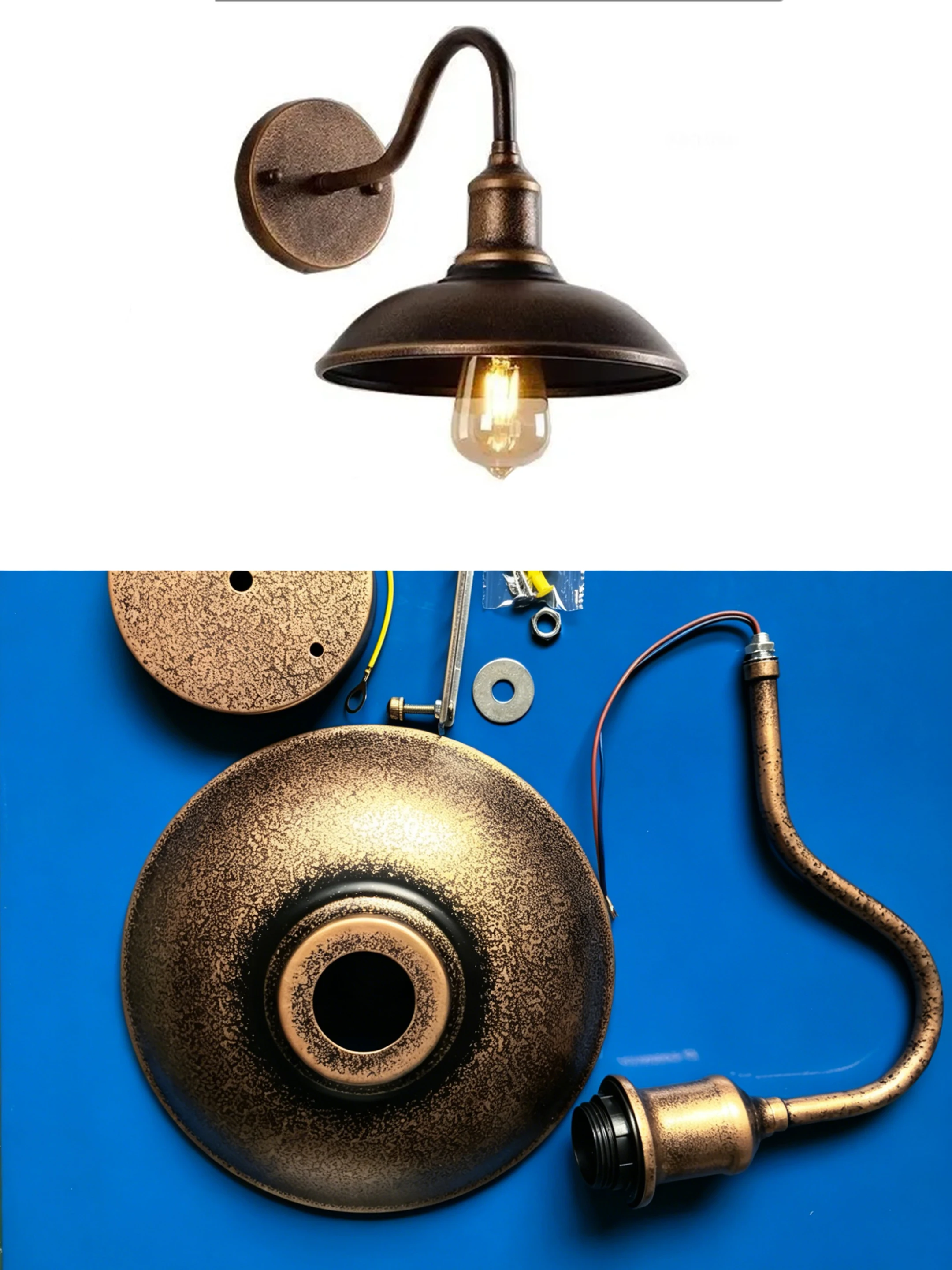 Retro Waterproof LED Wall Lamp Outdoor Courtyard Villa Garden Balcony Corridor Entrance Door E27 Decorative Lighting Fixture