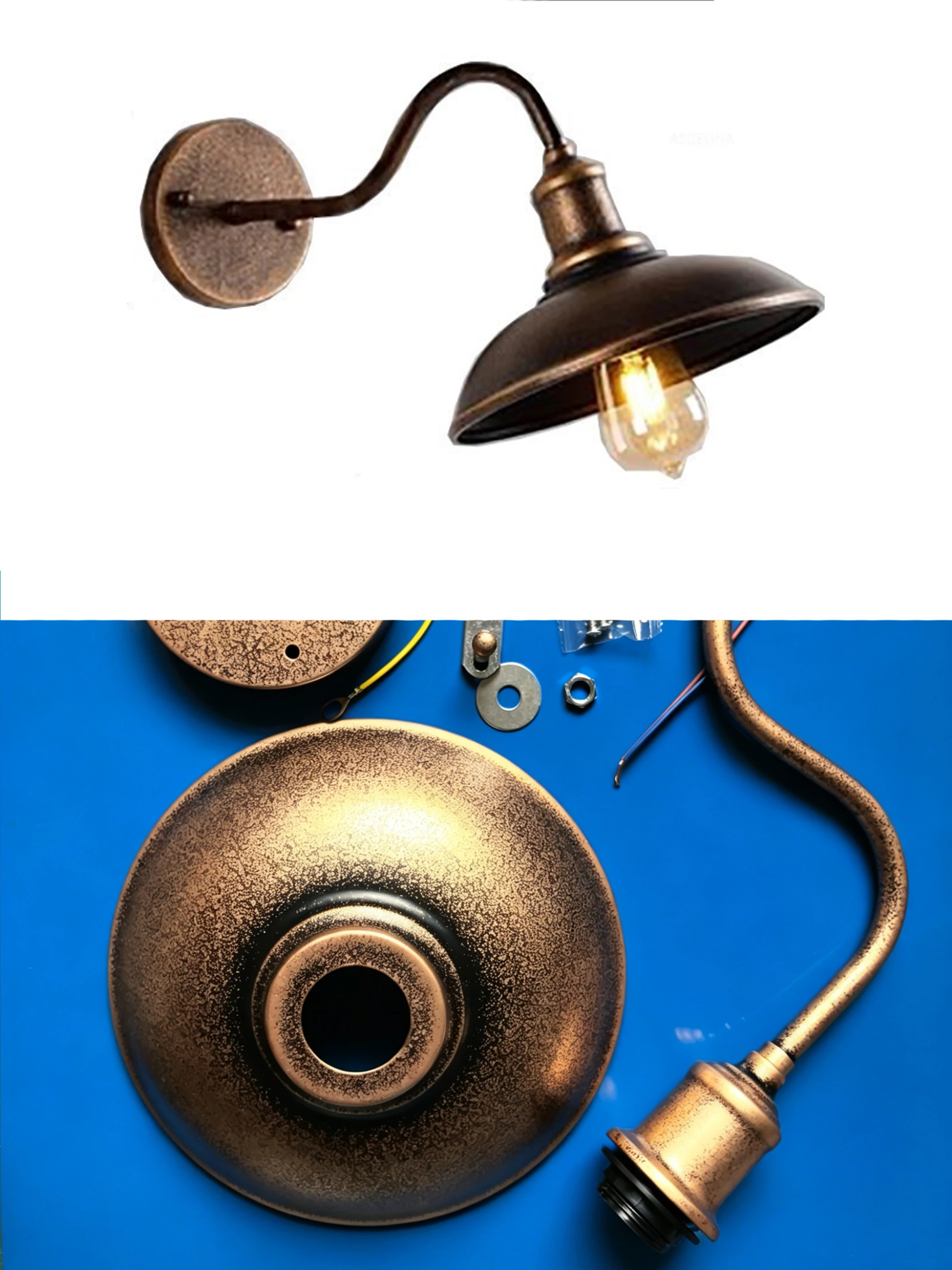 Retro Waterproof LED Wall Lamp Outdoor Courtyard Villa Garden Balcony Corridor Entrance Door E27 Decorative Lighting Fixture
