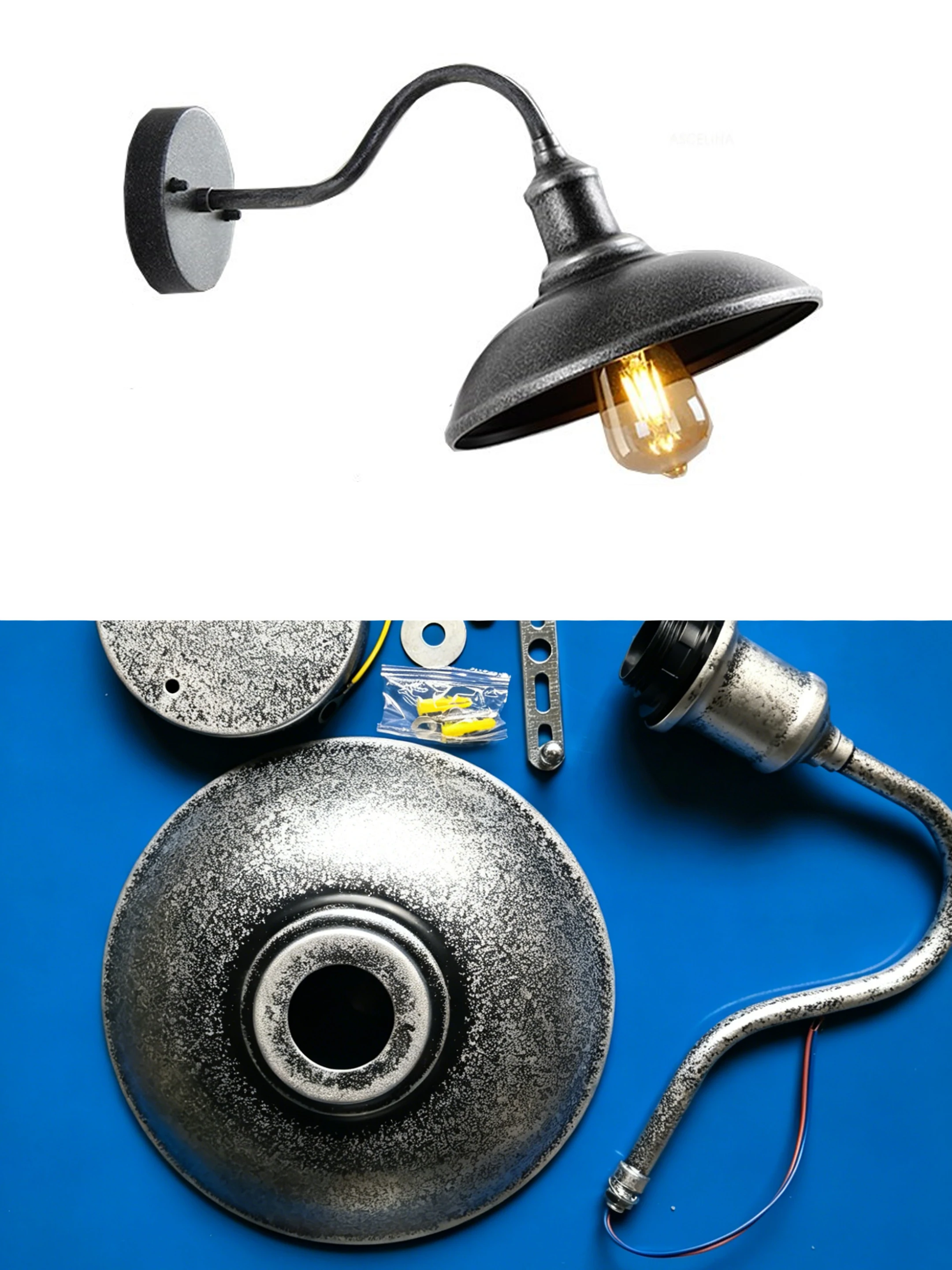 Retro Waterproof LED Wall Lamp Outdoor Courtyard Villa Garden Balcony Corridor Entrance Door E27 Decorative Lighting Fixture