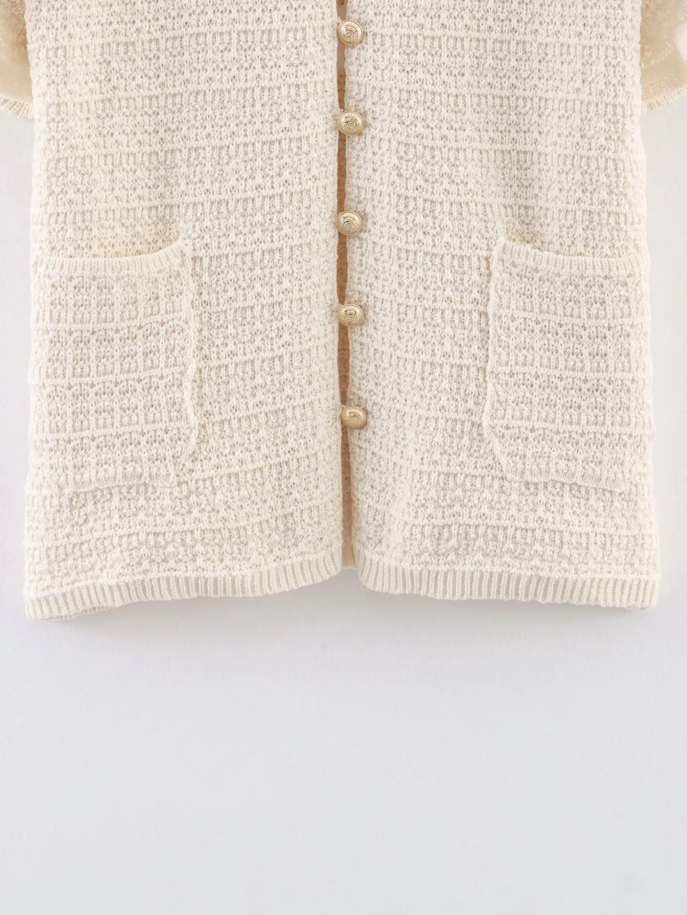 HH Women Casual Knitted Tank Top Pleated Skirt Sets Single Breasted Short Sleeve O Neck T-Shirt Slim Patchwork Skirt Outfit