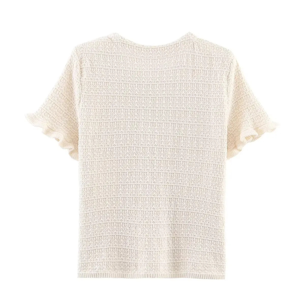 HH Women Casual Knitted Tank Top Pleated Skirt Sets Single Breasted Short Sleeve O Neck T-Shirt Slim Patchwork Skirt Outfit