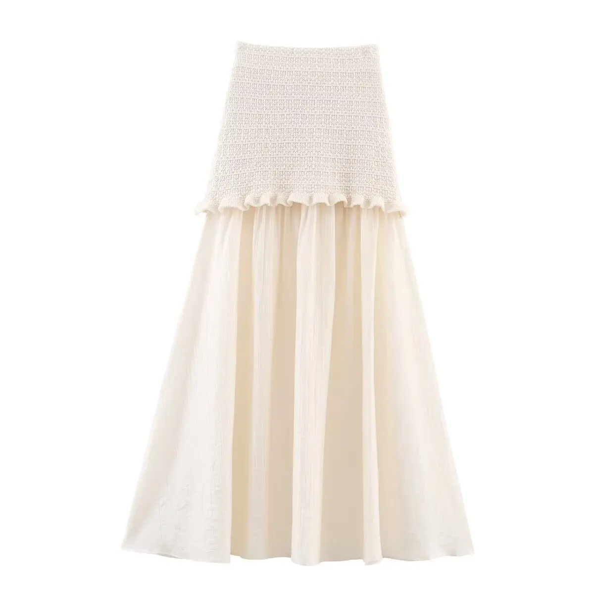 HH Women Casual Knitted Tank Top Pleated Skirt Sets Single Breasted Short Sleeve O Neck T-Shirt Slim Patchwork Skirt Outfit