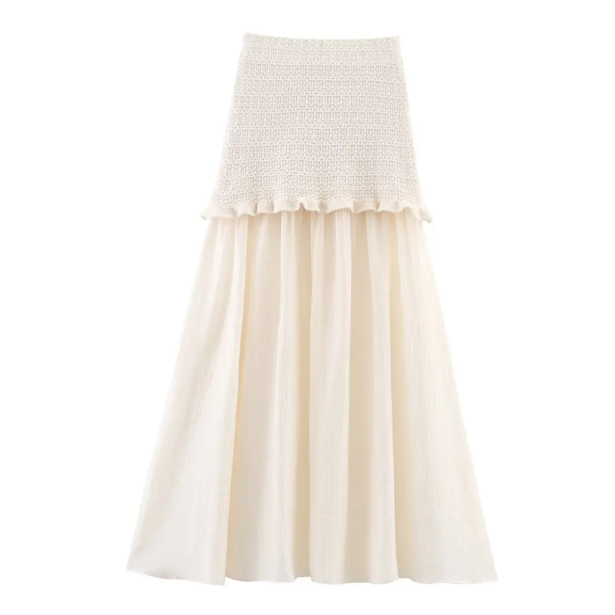 HH Women Casual Knitted Tank Top Pleated Skirt Sets Single Breasted Short Sleeve O Neck T-Shirt Slim Patchwork Skirt Outfit