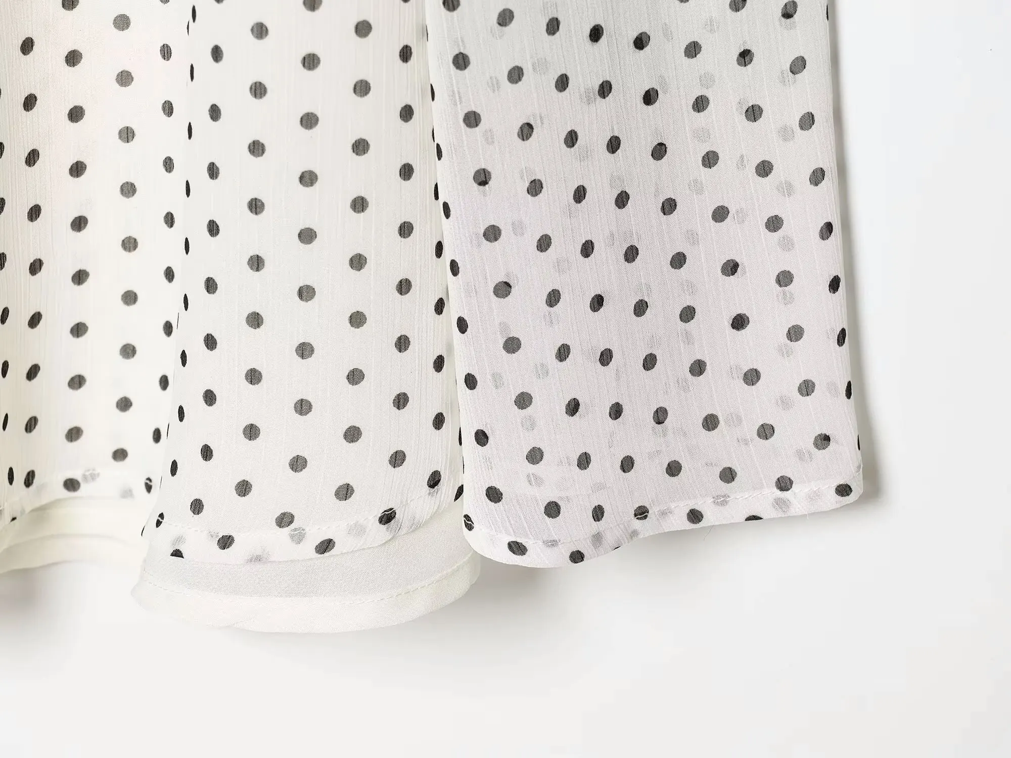 HH Women Vintage Polka Dot Skirt Sets Long Sleeve Bow Tie Shirt Loose A-line Skirt 2026 Spring Casual Vacation Beach Outfits