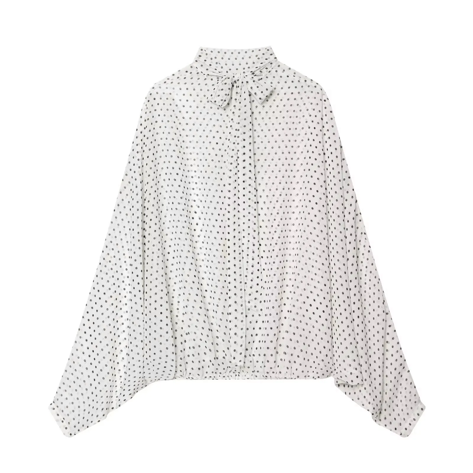 HH Women Vintage Polka Dot Skirt Sets Long Sleeve Bow Tie Shirt Loose A-line Skirt 2026 Spring Casual Vacation Beach Outfits