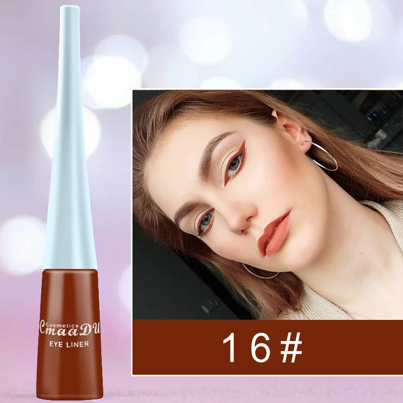 17 Colors Neon Liquid Eyeliner Pencil Waterproof Colorful Blue Green Yellow White Eye Liner Pen Women Makeup Eyes Cosmetics
