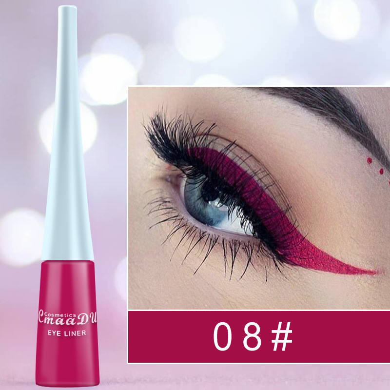 17 Colors Neon Liquid Eyeliner Pencil Waterproof Colorful Blue Green Yellow White Eye Liner Pen Women Makeup Eyes Cosmetics