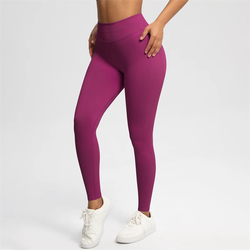 2026 Bum Shaping Leggings Women Seamless Sports Yoga Pants Low Ribbed Band Gym Clothes Fitness Workout Scrunch Butt Tight