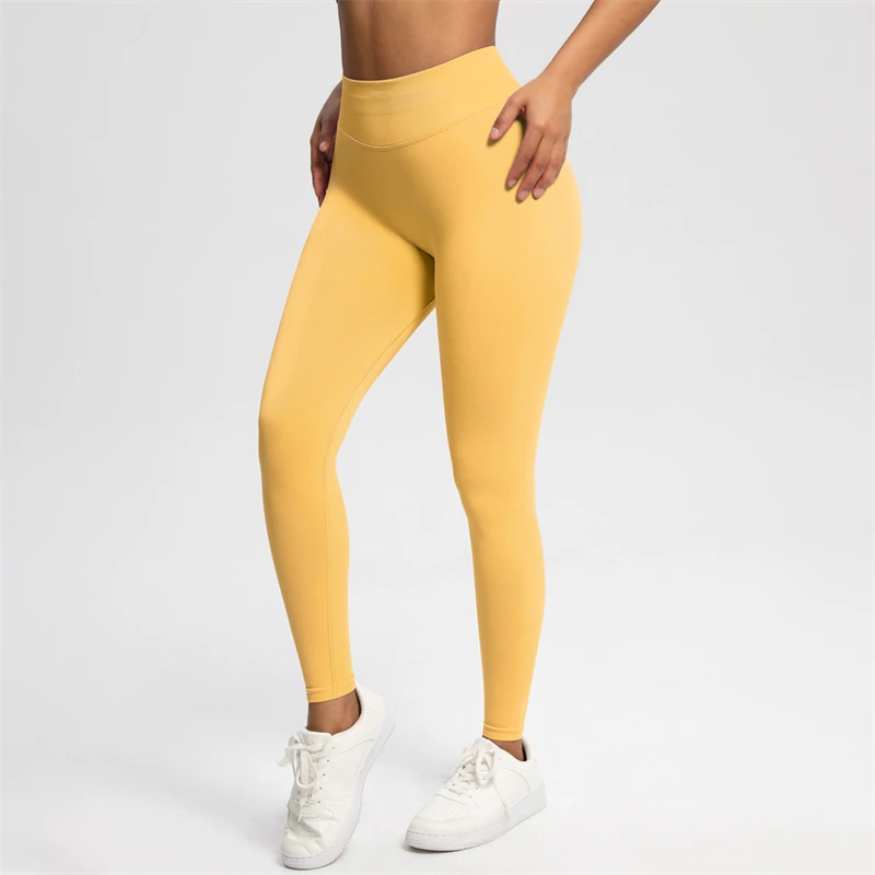 2026 Bum Shaping Leggings Women Seamless Sports Yoga Pants Low Ribbed Band Gym Clothes Fitness Workout Scrunch Butt Tight