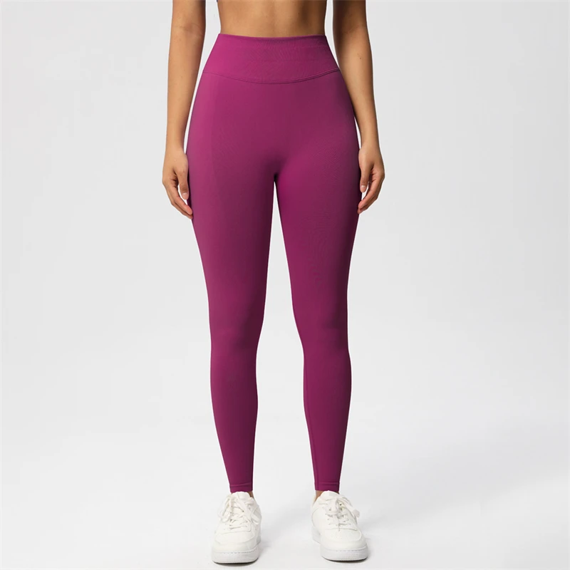 2026 Bum Shaping Leggings Women Seamless Sports Yoga Pants Low Ribbed Band Gym Clothes Fitness Workout Scrunch Butt Tight