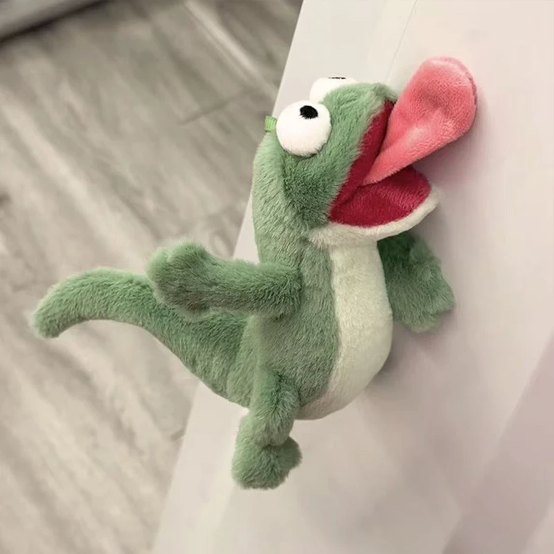 Mint Green Lizard Cute Vocal Toy Magnetic Tongue Lizard Abstract Plush Toy Anime Creative Birthday Gift Cute Plush Toys for Kid