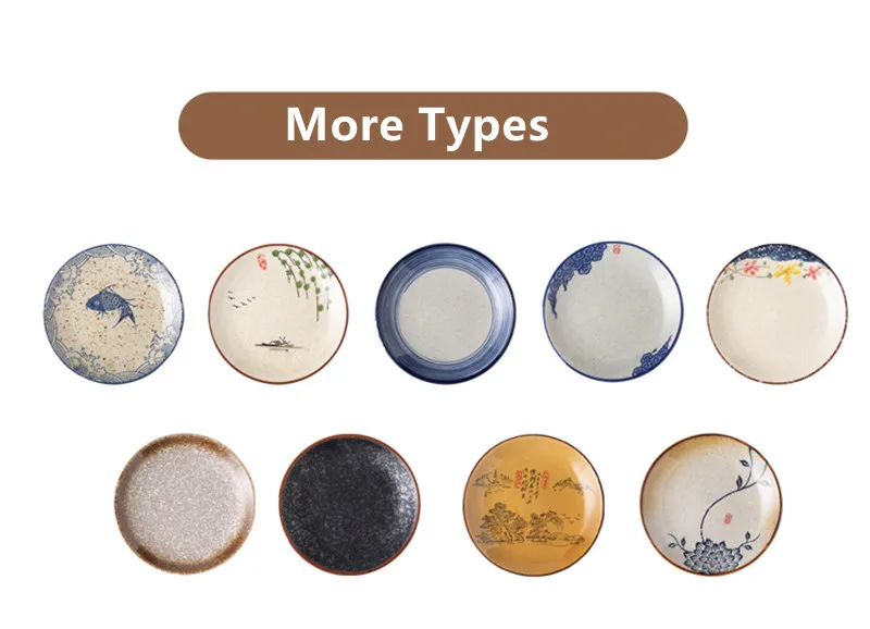 Beauty Ceramic Dinner Plate Flower Bird Japanese Pan Table Decoration Cute Bread Dessert Plates Sushi Dishes Tea Trays for Hotel