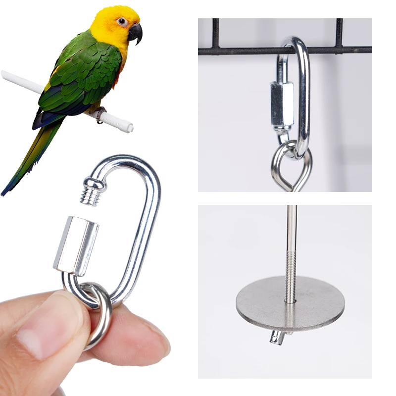 1/2pcs Parrot Stainless Steel Fruit Fork Toy Bird Cage Supplies Fruit Bird Feeder Pet Parrot Accessories Pet Bird Supplies