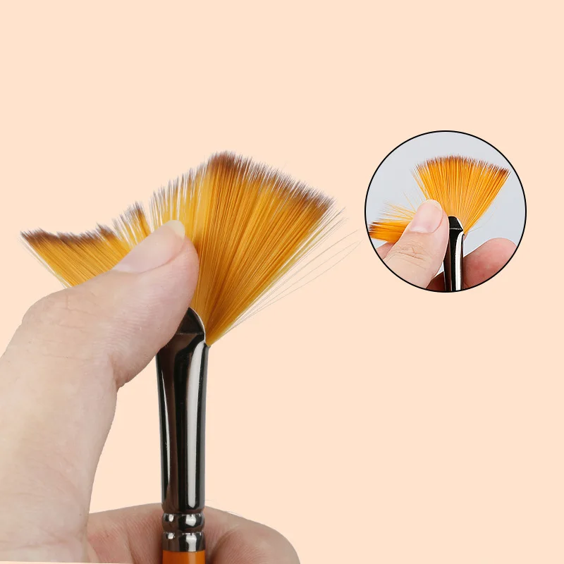 Pottery Soft Hair Fan-shaped Brush Good Water Absorption DIY Ceramic Large-area Coloring Brush Glaze Hydration Tool