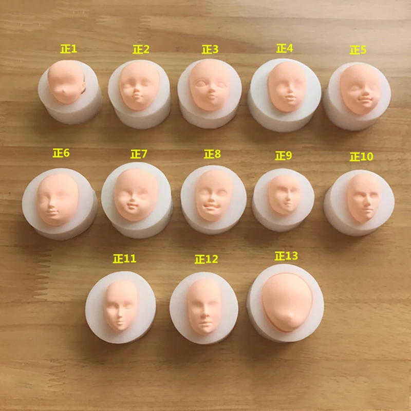 DIY Baby Face Silicone Mold Fondant Molds Cake Decorating Tools Soap Molds Handmade Craft Clay Dolls Face Mould